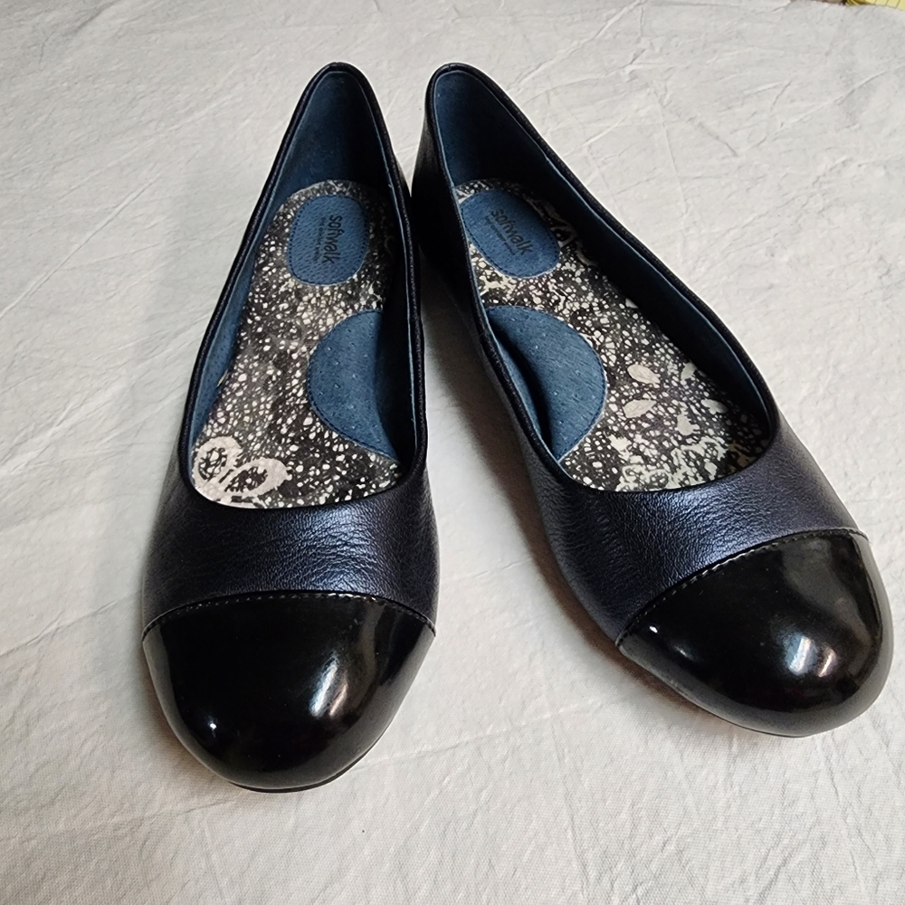 Softwalk Ballerina Flats Black Sz 8.5N